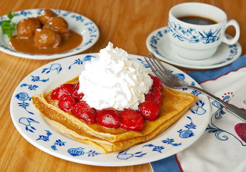 Al Johnson’s Swedish pancakes with lingonberries